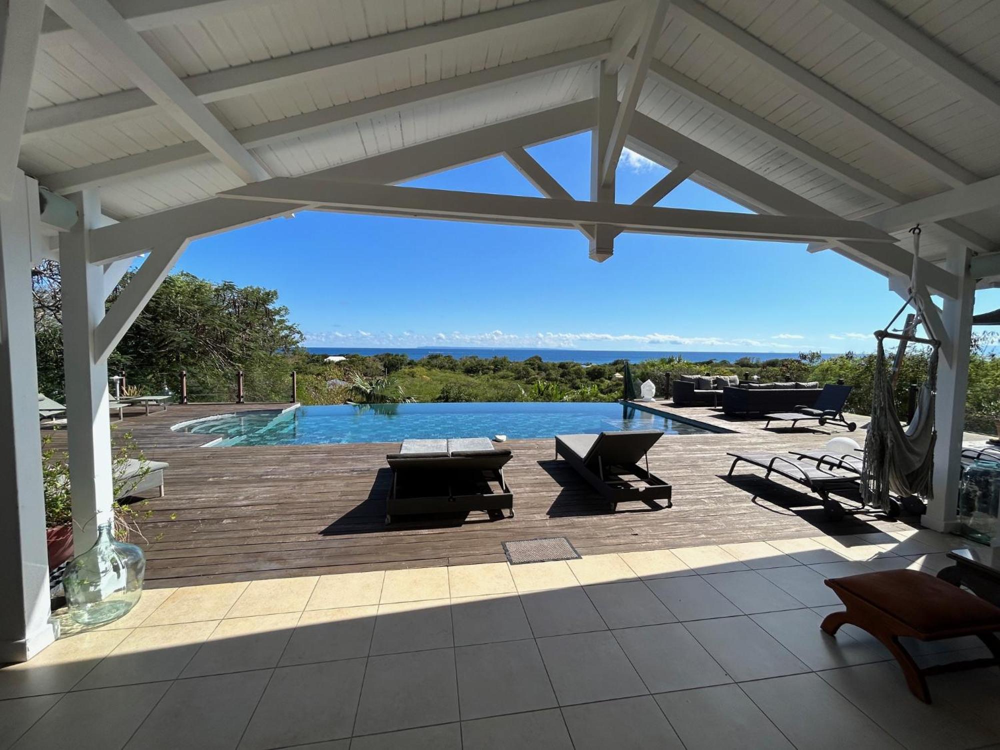 Villa Deluxe L'Hacienda Villa Vue Mer 180 Piscine Jacuzzi Proche Plage Marina Golf Pointe Des Chateaux Et Casino Jardin Clos Voyage Durable 생프랑수아 외부 사진