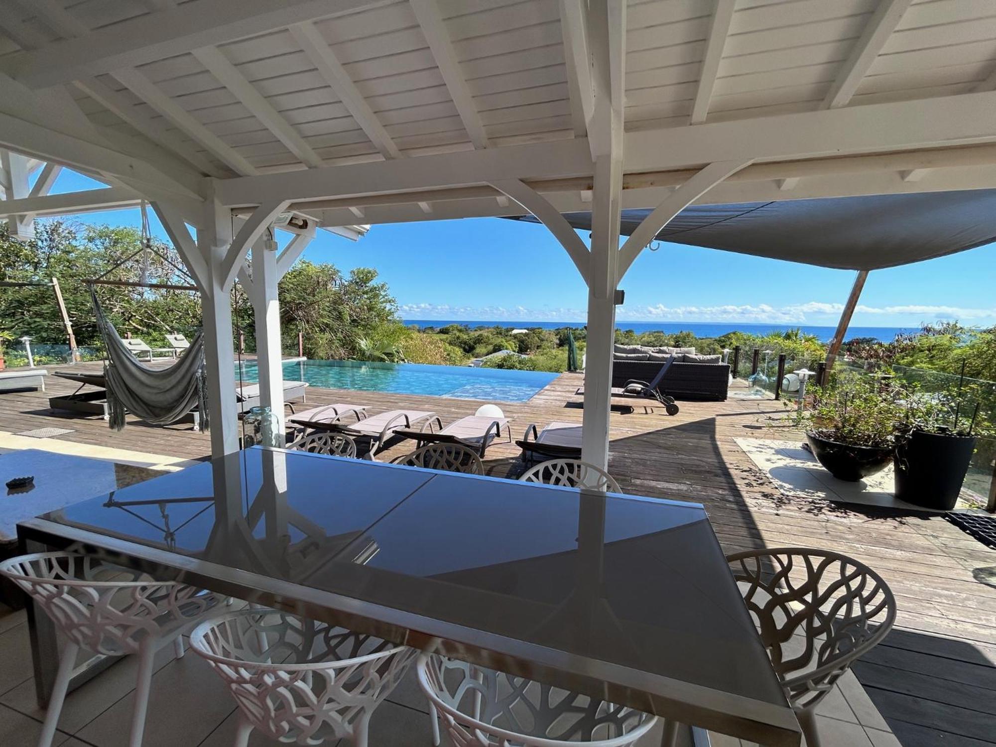Villa Deluxe L'Hacienda Villa Vue Mer 180 Piscine Jacuzzi Proche Plage Marina Golf Pointe Des Chateaux Et Casino Jardin Clos Voyage Durable 생프랑수아 외부 사진