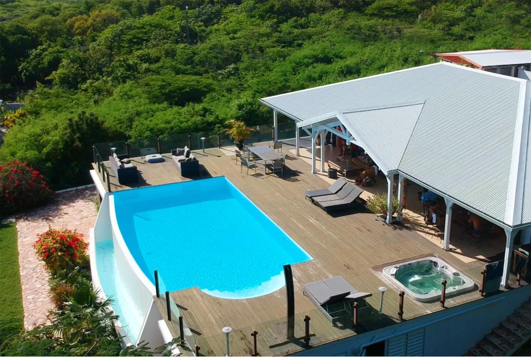 Villa Deluxe L'Hacienda Villa Vue Mer 180 Piscine Jacuzzi Proche Plage Marina Golf Pointe Des Chateaux Et Casino Jardin Clos Voyage Durable 생프랑수아 객실 사진